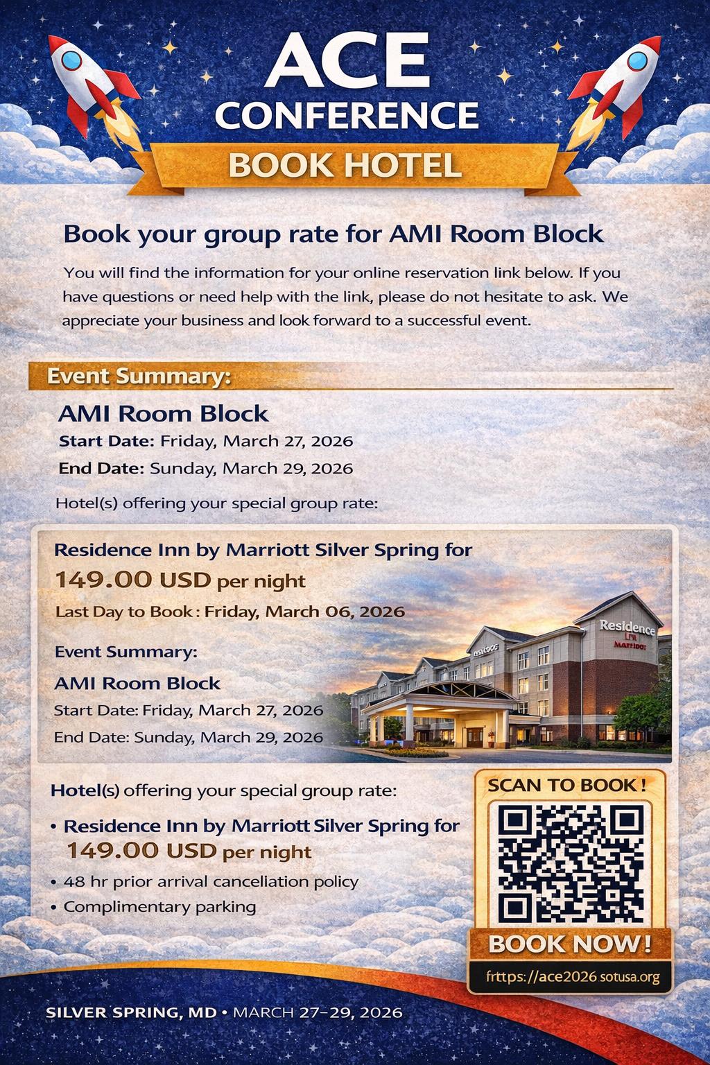 ACE 2026 Accommodation - Click to Book